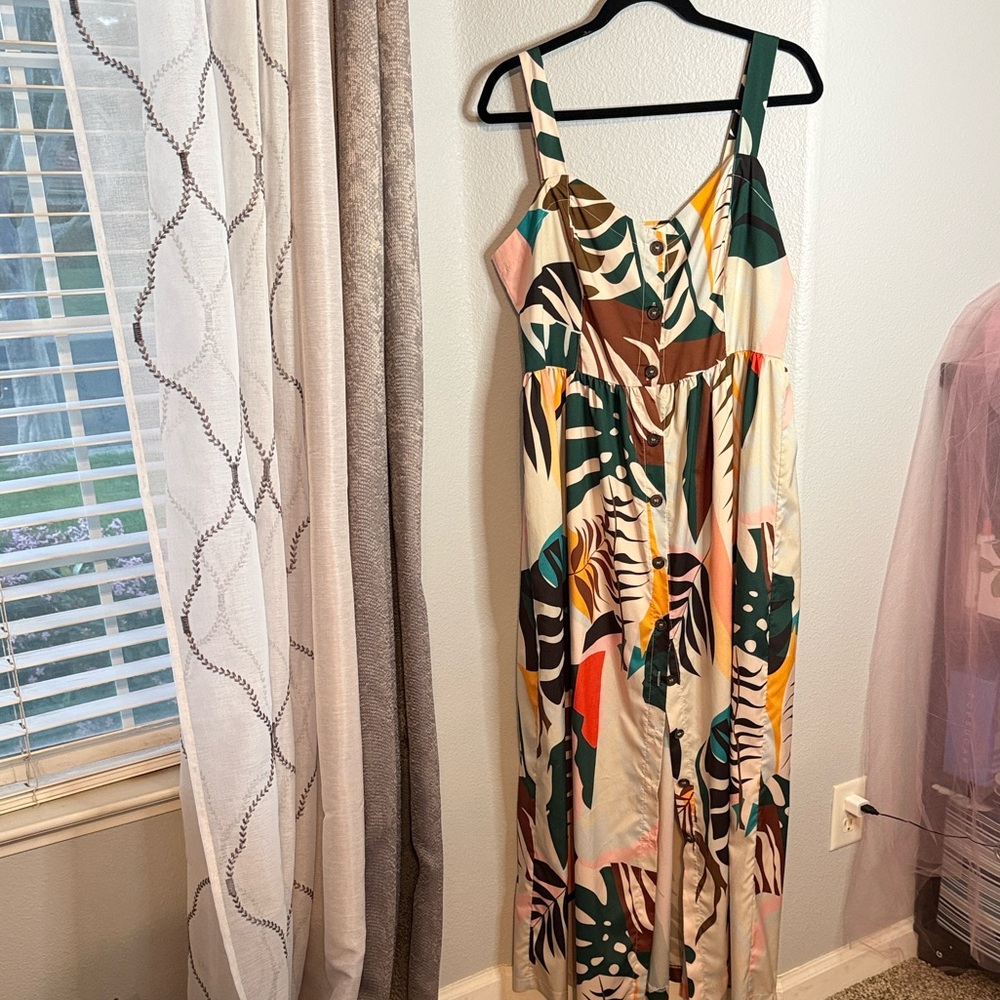 SHEIN Multicolor Leaf Pattern Blouse - image 4